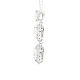 Round Lab Grown Diamond Three Stone Pendant