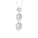 Round Lab Grown Diamond Three Stone Pendant