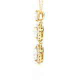 Round Lab Grown Diamond Three Stone Pendant
