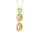 Round Lab Grown Diamond Three Stone Pendant