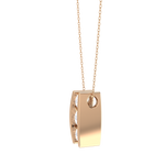 Round Lab Grown Diamond Three Stone Pendant