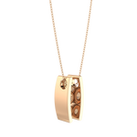Round Lab Grown Diamond Three Stone Pendant