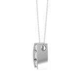 Round Lab Grown Diamond Three Stone Pendant