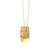 Round Lab Grown Diamond Three Stone Pendant