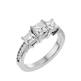 2 ctw Princess-Cut Three Stone Lab Grown Diamond Ring