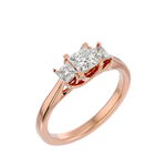 7/8 ctw Princess-Cut Three Stone Lab Grown Diamond Ring