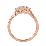 7/8 ctw Princess-Cut Three Stone Lab Grown Diamond Ring