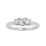 1/2 ctw Princess-Cut Three Stone Lab Grown Diamond Ring