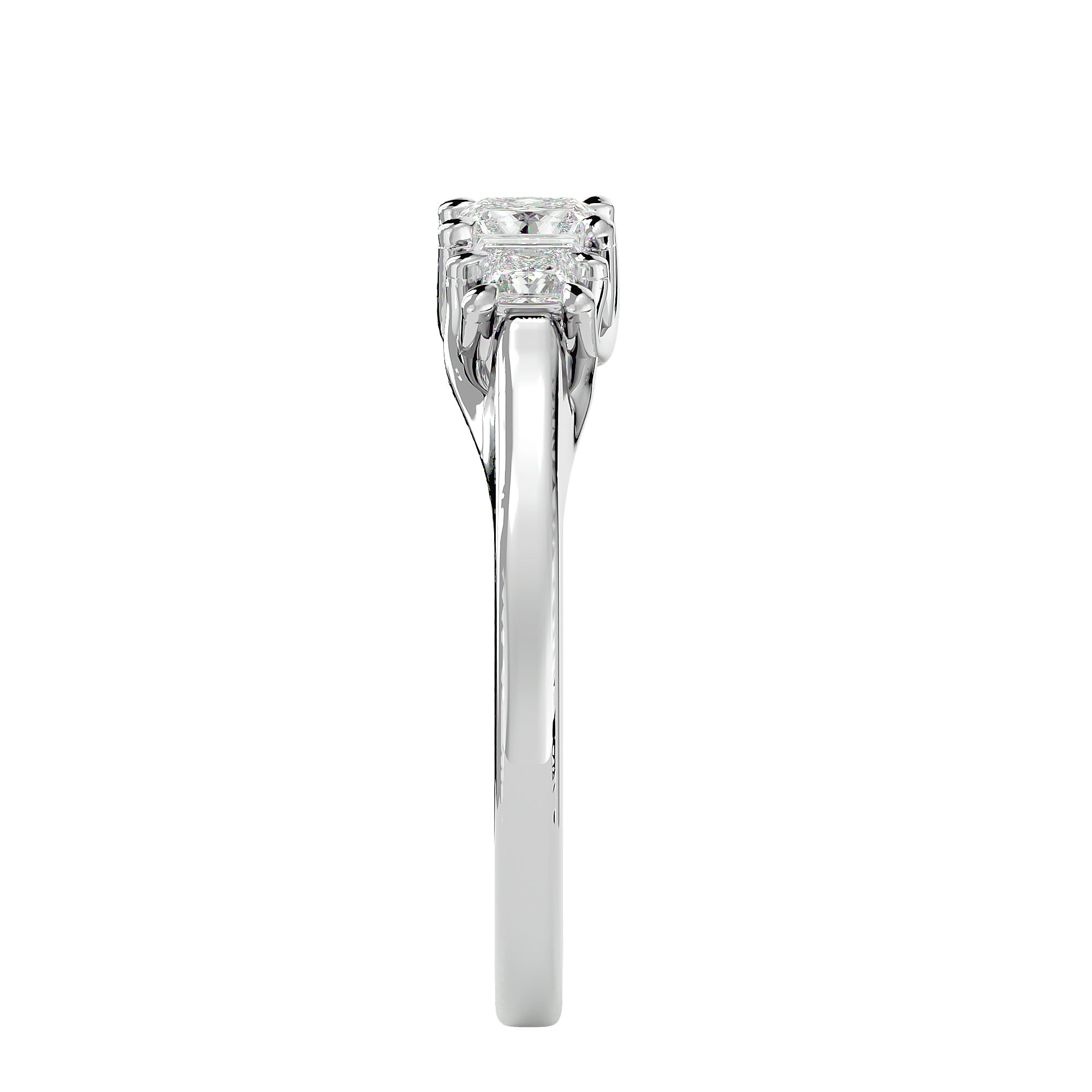 1/2 ctw Princess-Cut Three Stone Lab Grown Diamond Ring
