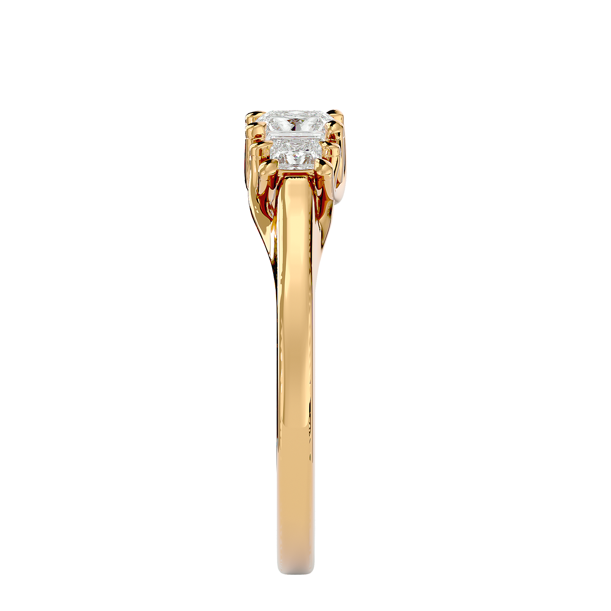 1/2 ctw Princess-Cut Three Stone Lab Grown Diamond Ring