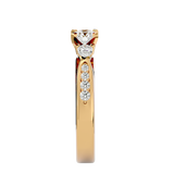 1 1/5 ctw Round With Pear-Shaped Three Stone Lab Grown Diamond Ring