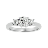 1 ctw Round Three Stone Lab Grown Diamond Ring