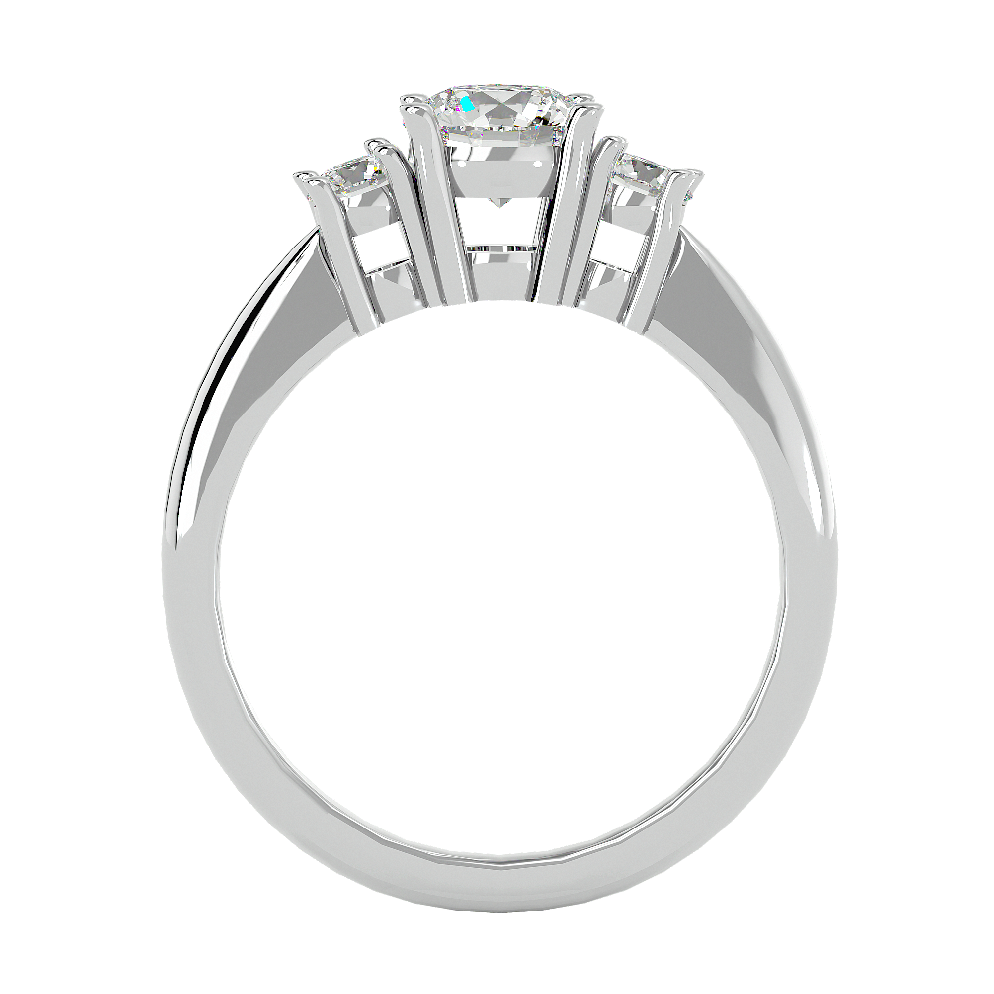 1 ctw Round Three Stone Lab Grown Diamond Ring