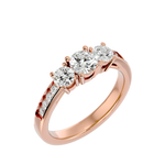 1 1/4 ctw Round Three Stone Lab Grown Diamond Ring