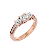 1 1/4 ctw Round Three Stone Lab Grown Diamond Ring