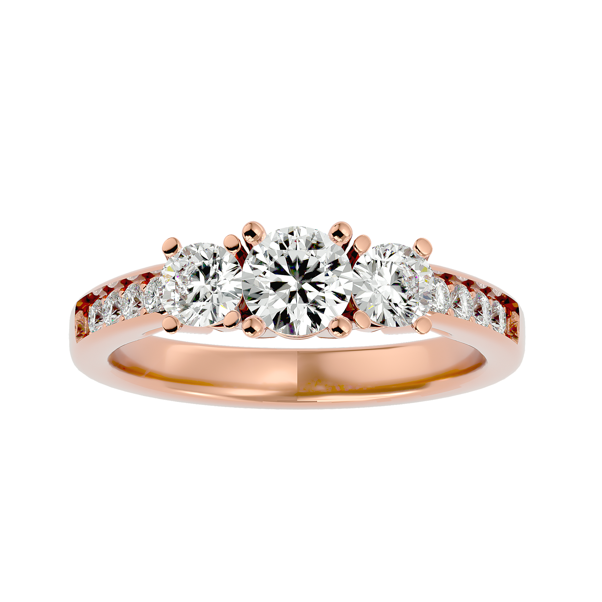 1 1/4 ctw Round Three Stone Lab Grown Diamond Ring