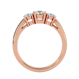 1 1/4 ctw Round Three Stone Lab Grown Diamond Ring