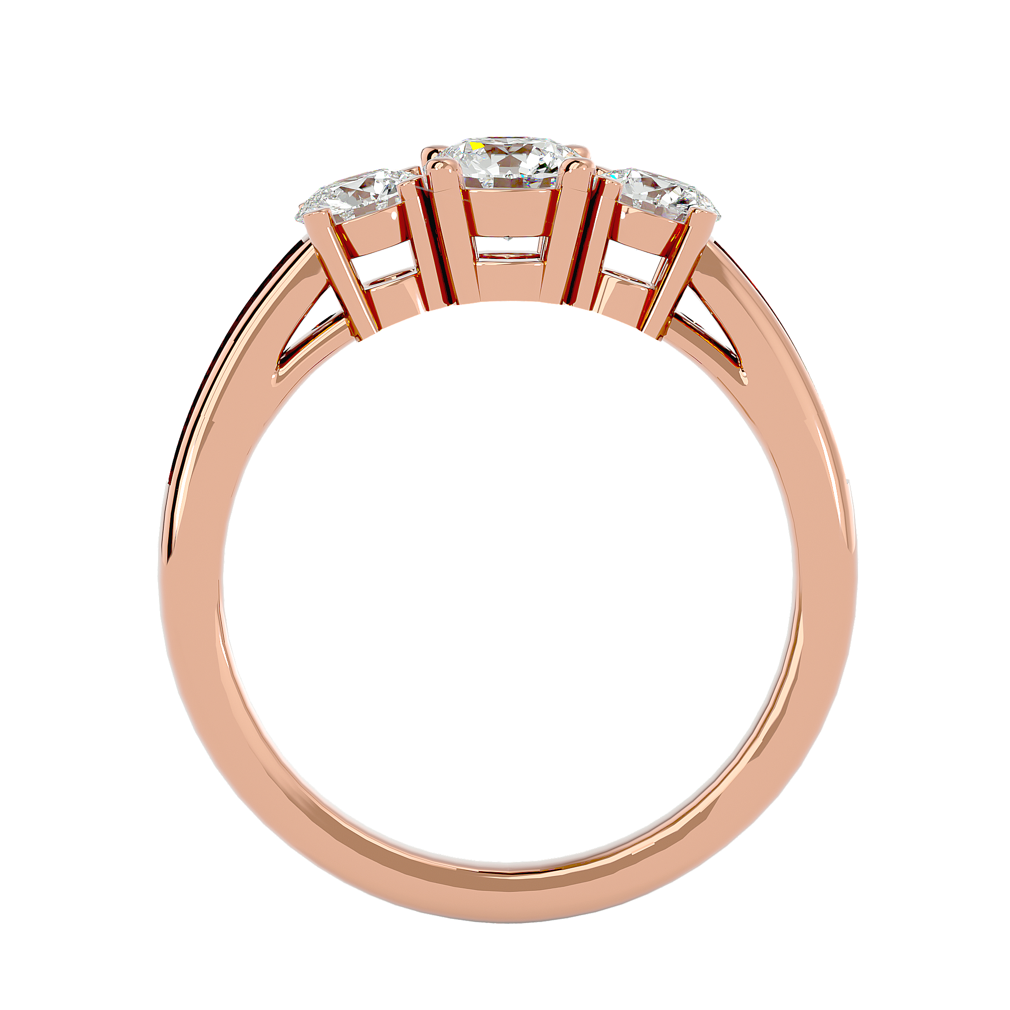 1 1/4 ctw Round Three Stone Lab Grown Diamond Ring