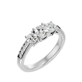 1 1/4 ctw Round Three Stone Lab Grown Diamond Ring