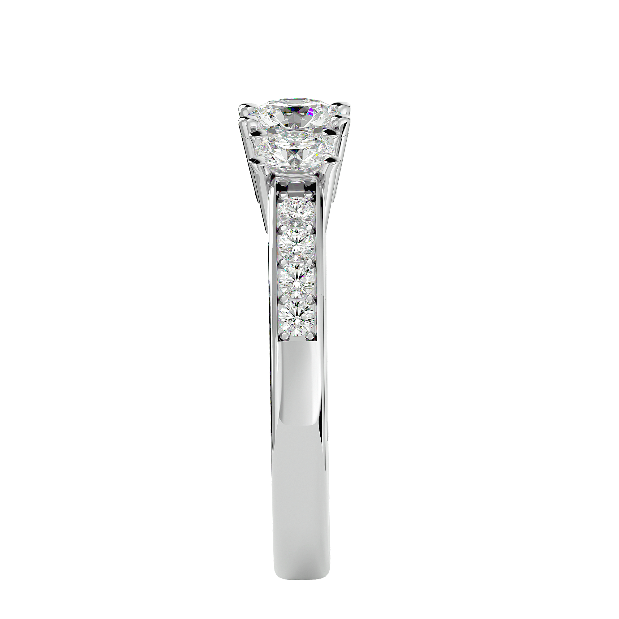 1 1/4 ctw Round Three Stone Lab Grown Diamond Ring