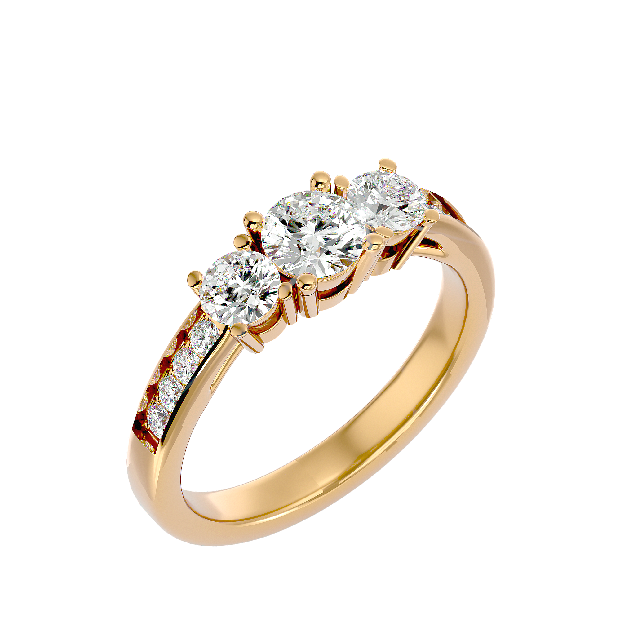 1 1/4 ctw Round Three Stone Lab Grown Diamond Ring