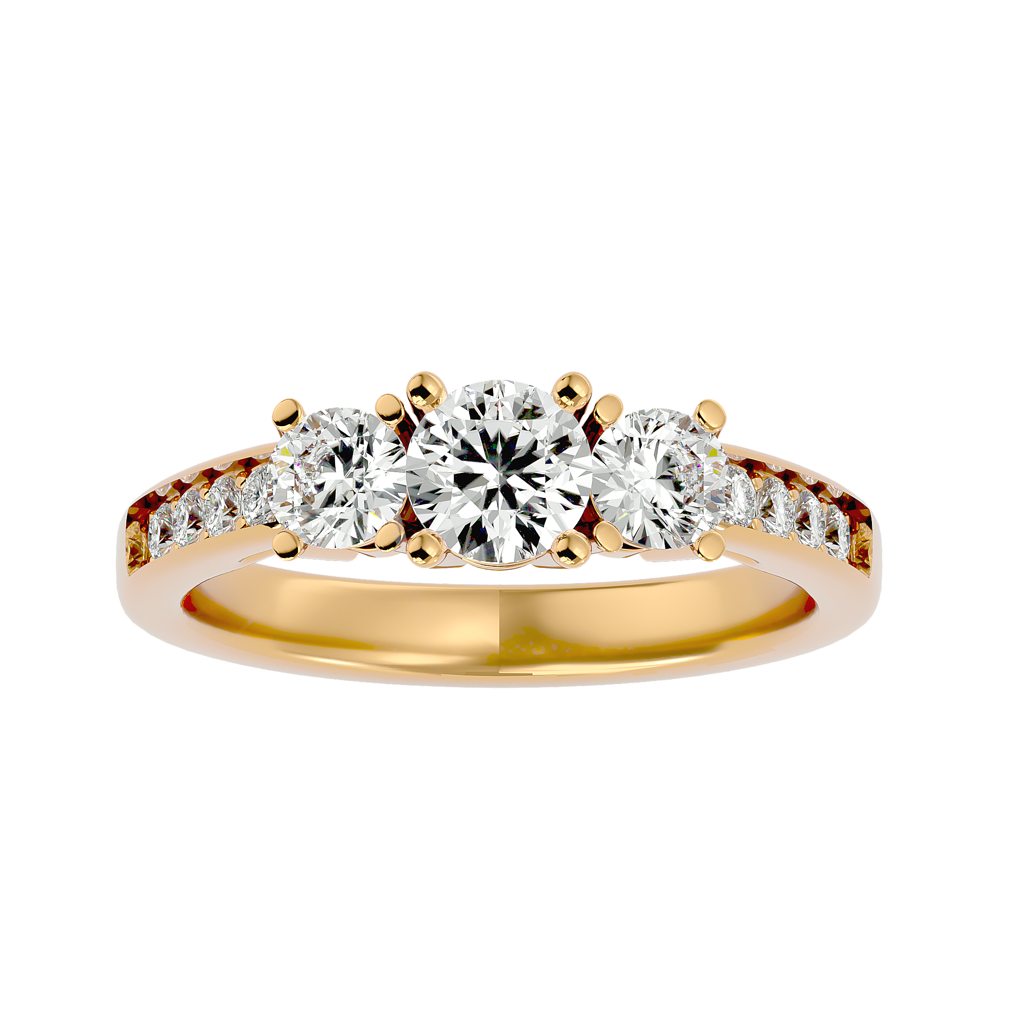 1 1/4 ctw Round Three Stone Lab Grown Diamond Ring