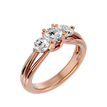 1 1/2 ctw Round Three Stone Lab Grown Diamond Ring