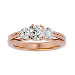 1 1/2 ctw Round Three Stone Lab Grown Diamond Ring