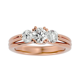 1 1/2 ctw Round Three Stone Lab Grown Diamond Ring