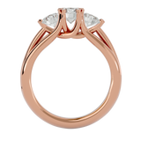 1 1/2 ctw Round Three Stone Lab Grown Diamond Ring