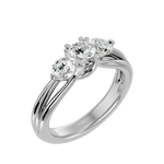 1 1/2 ctw Round Three Stone Lab Grown Diamond Ring
