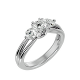 1 1/2 ctw Round Three Stone Lab Grown Diamond Ring