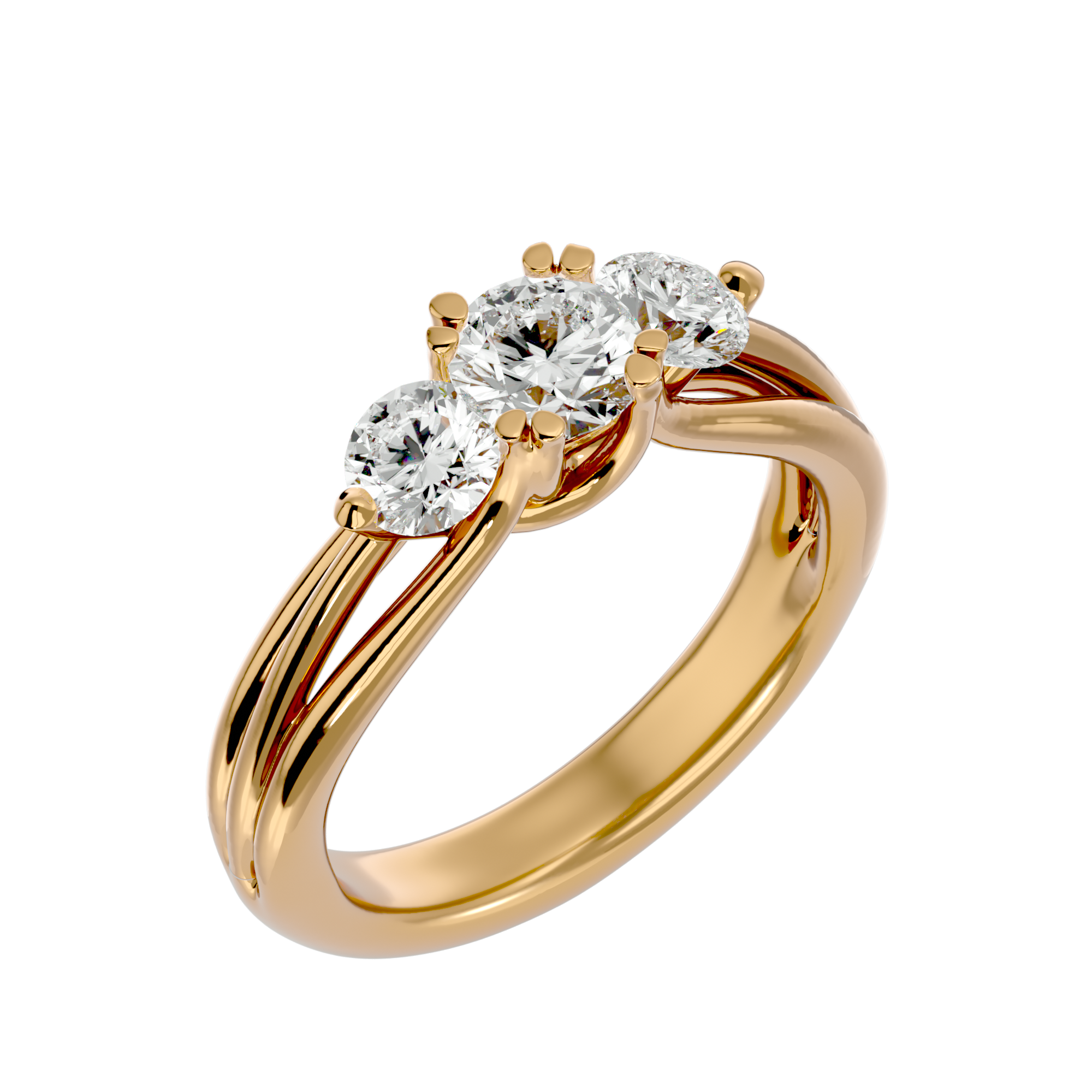 1 1/2 ctw Round Three Stone Lab Grown Diamond Ring
