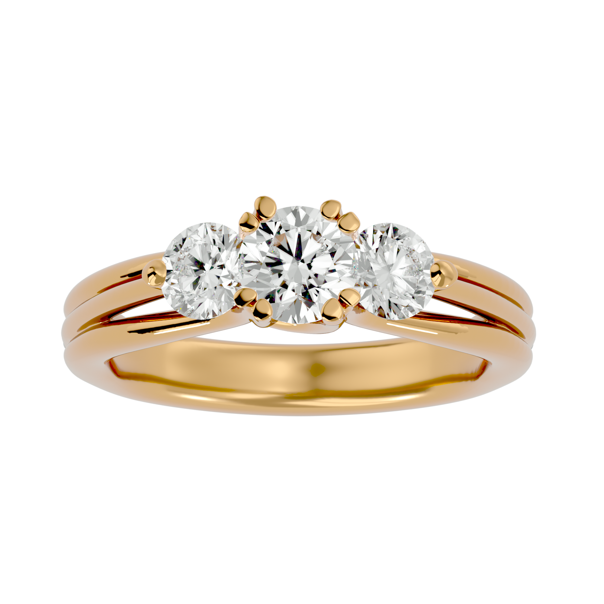 1 1/2 ctw Round Three Stone Lab Grown Diamond Ring