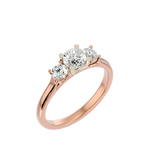 1 ctw Round Three Stone Lab Grown Diamond Ring