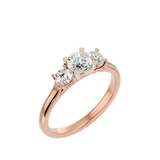 1 ctw Round Three Stone Lab Grown Diamond Ring