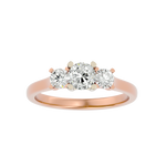 1 ctw Round Three Stone Lab Grown Diamond Ring