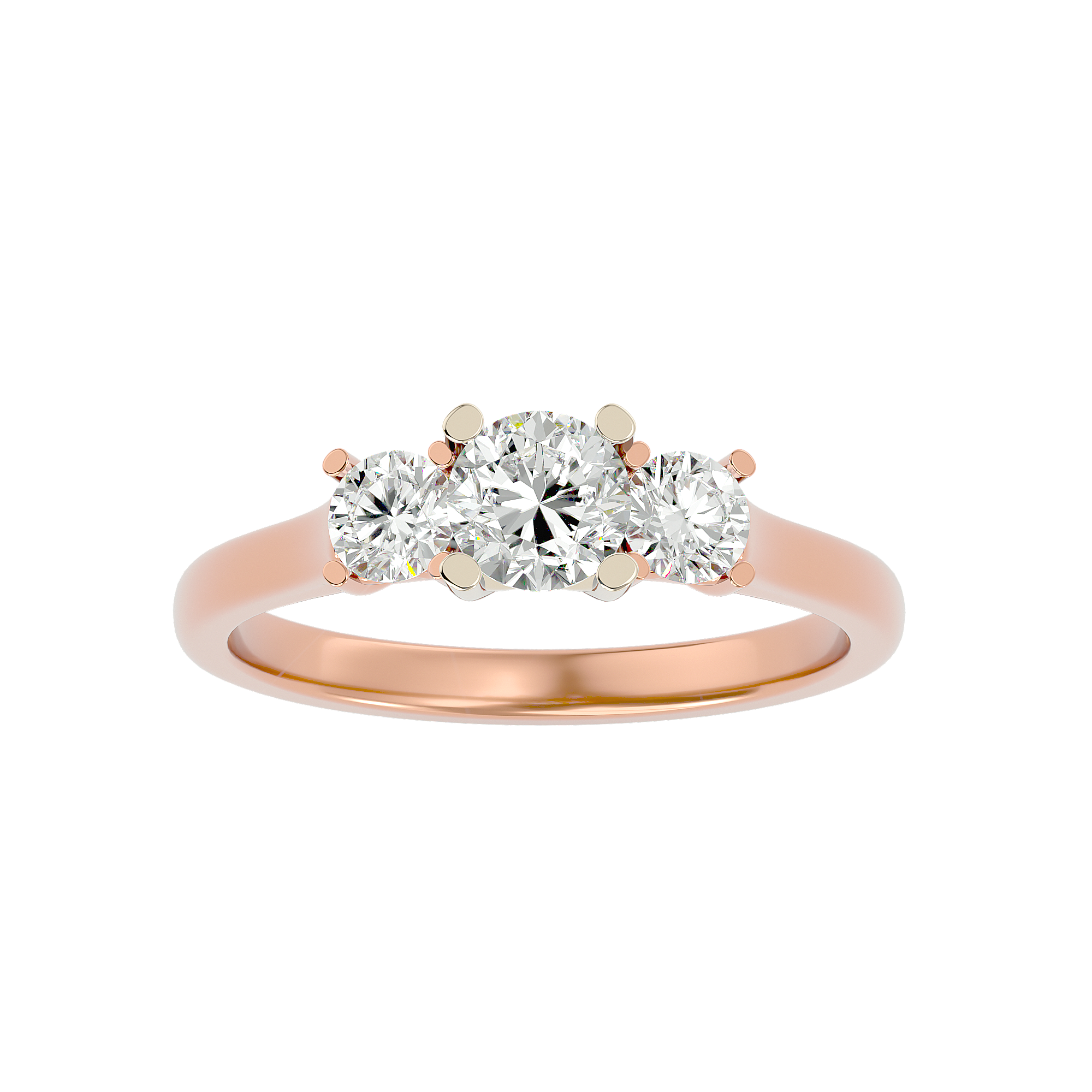 1 ctw Round Three Stone Lab Grown Diamond Ring