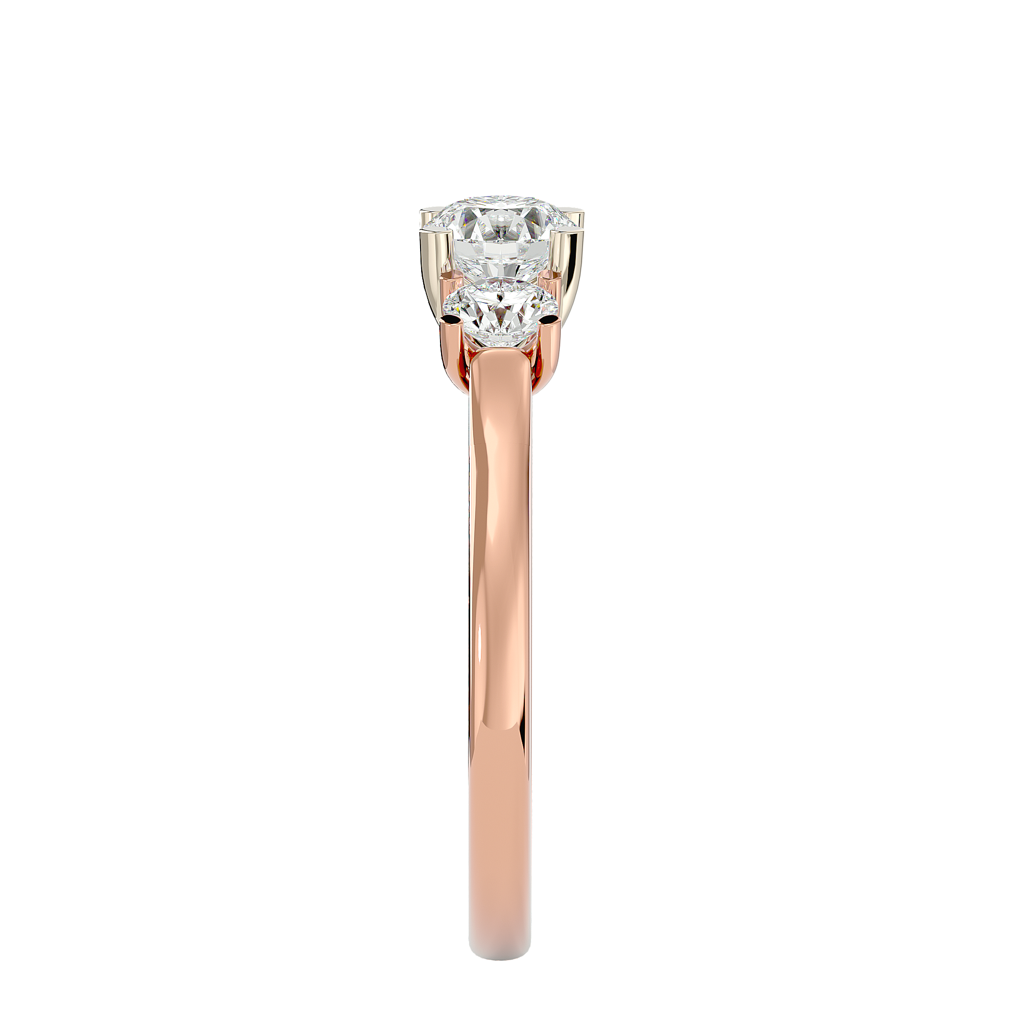 1 ctw Round Three Stone Lab Grown Diamond Ring