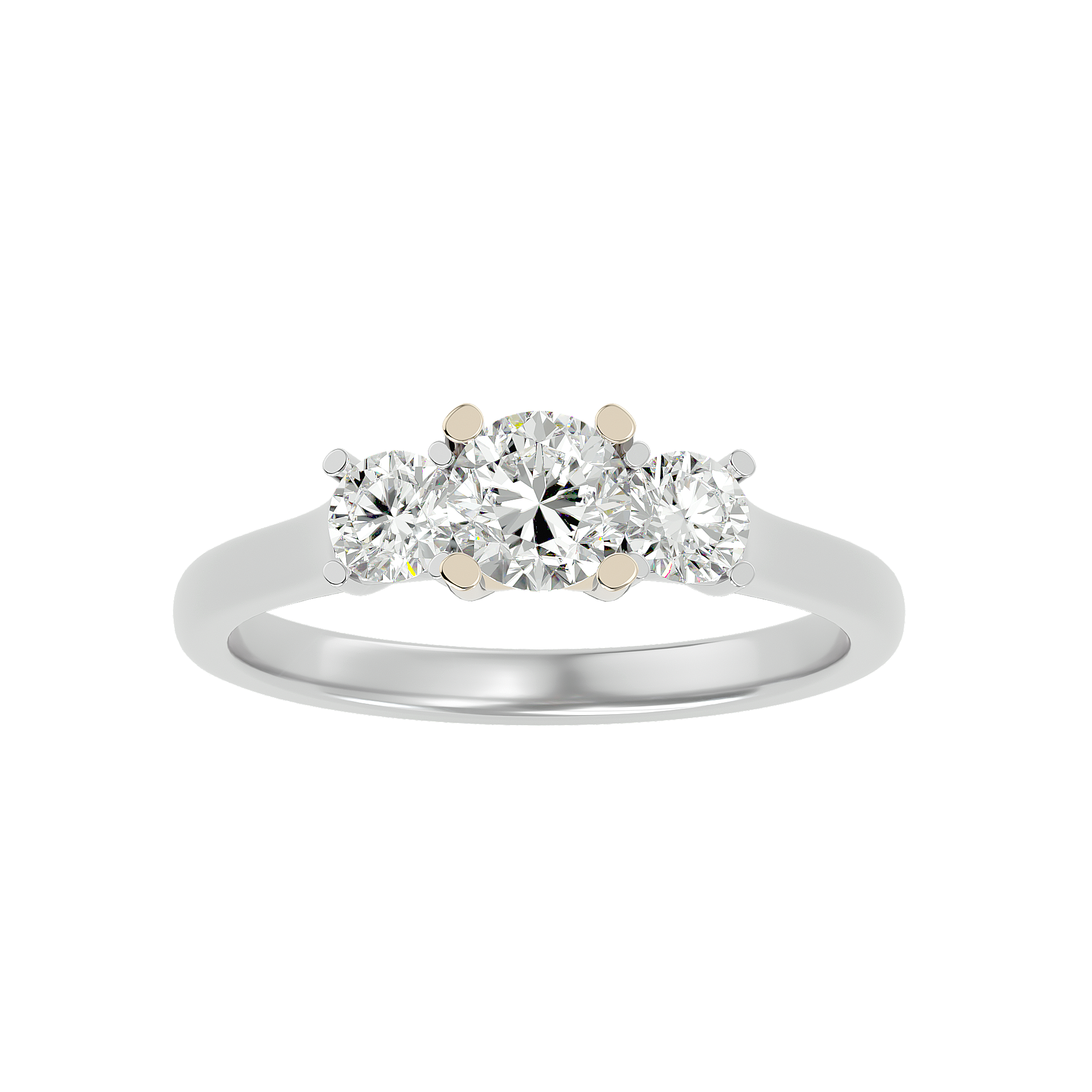 1 ctw Round Three Stone Lab Grown Diamond Ring