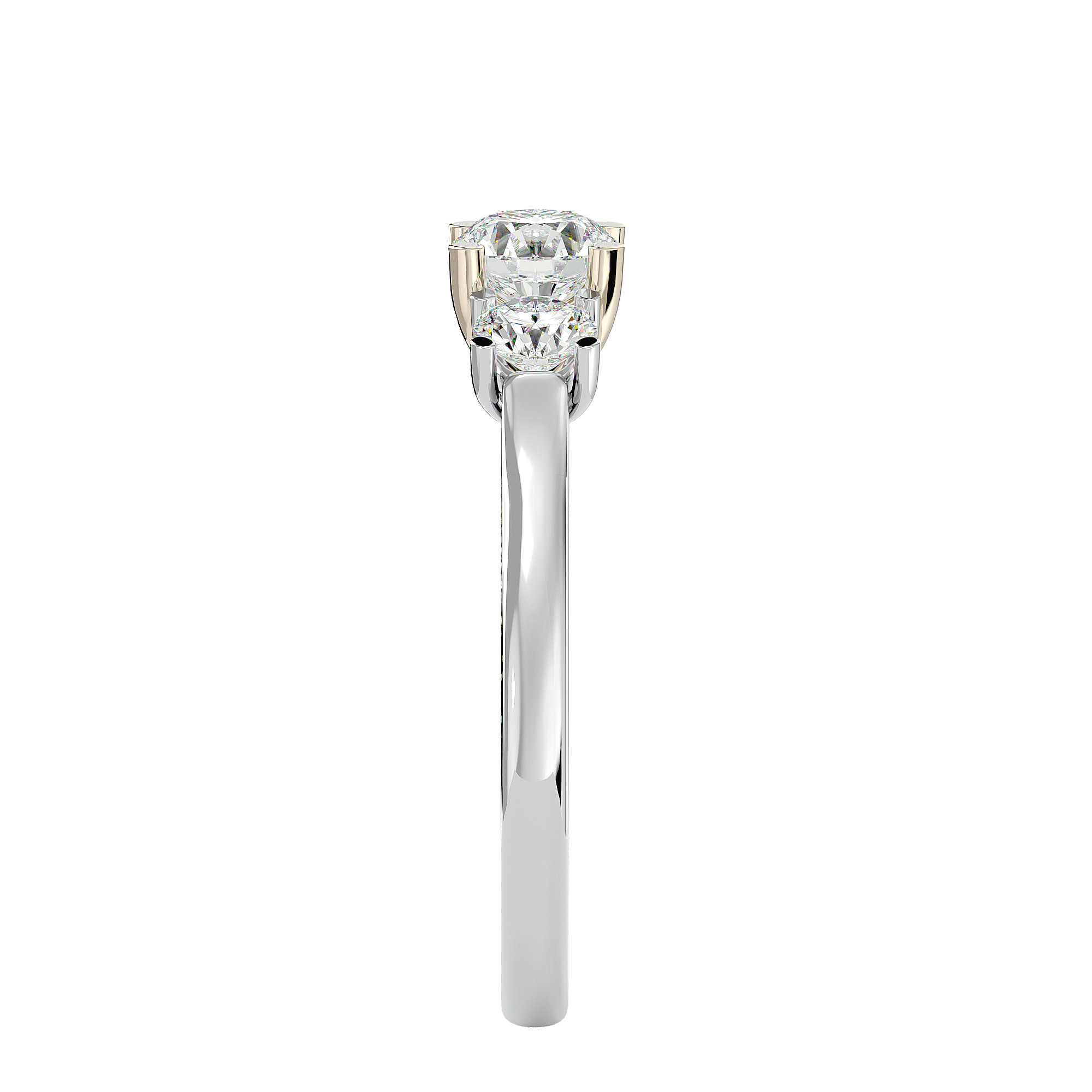 1 ctw Round Three Stone Lab Grown Diamond Ring