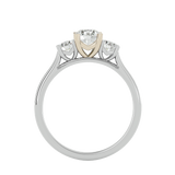 1 ctw Round Three Stone Lab Grown Diamond Ring