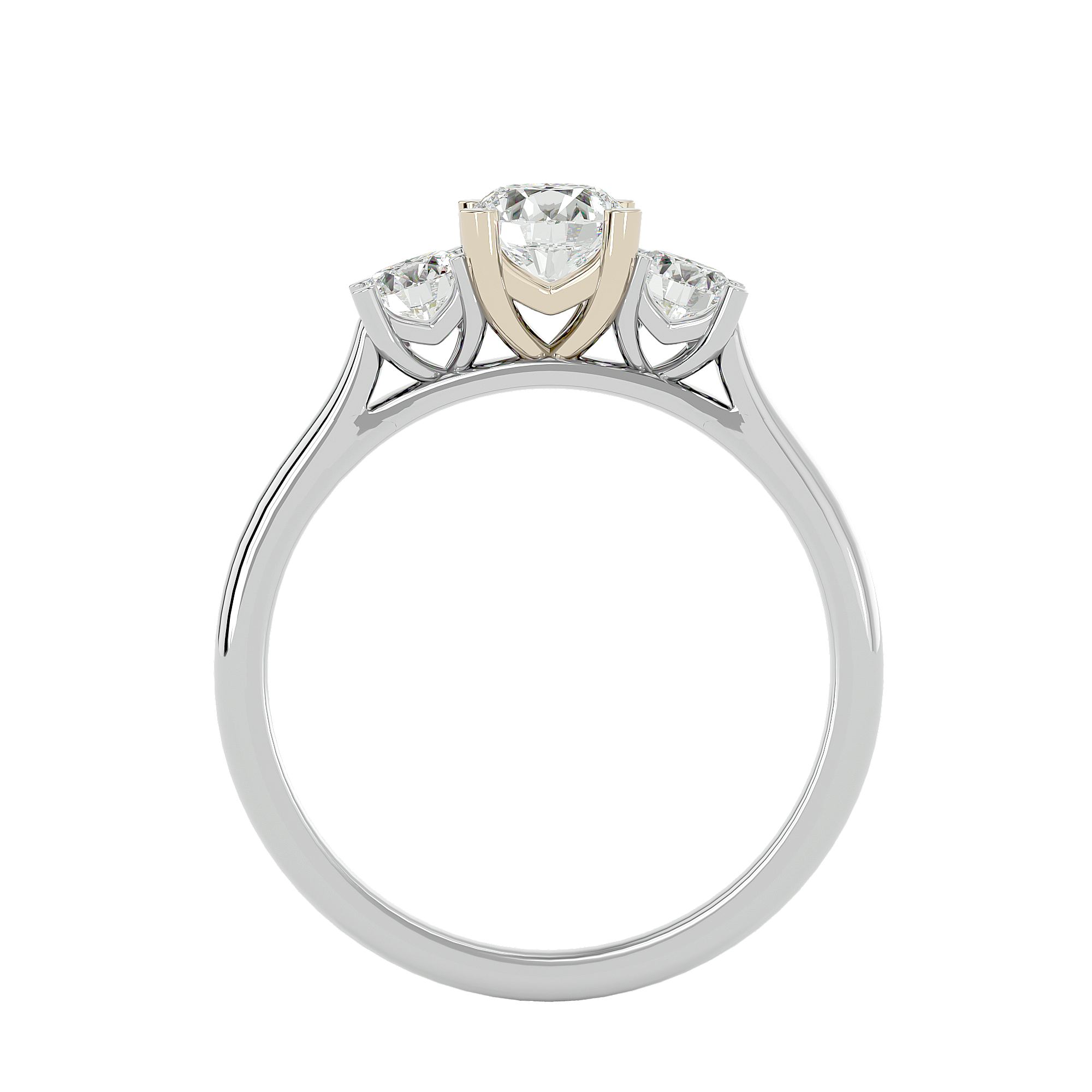 1 ctw Round Three Stone Lab Grown Diamond Ring