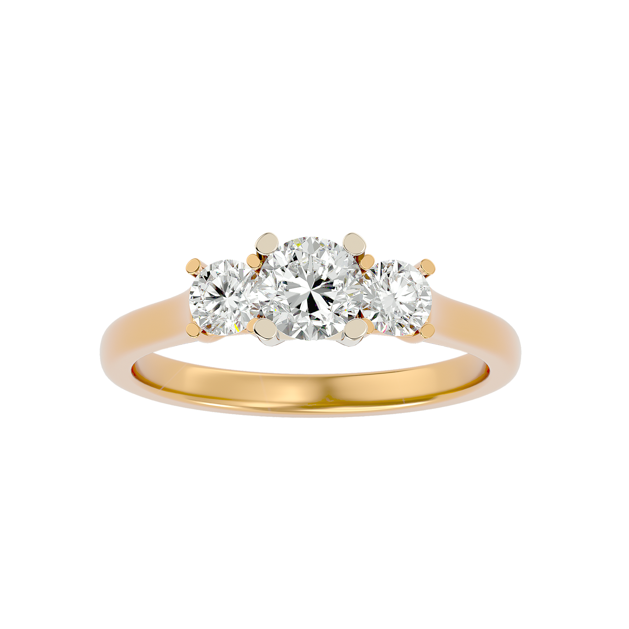 1 ctw Round Three Stone Lab Grown Diamond Ring