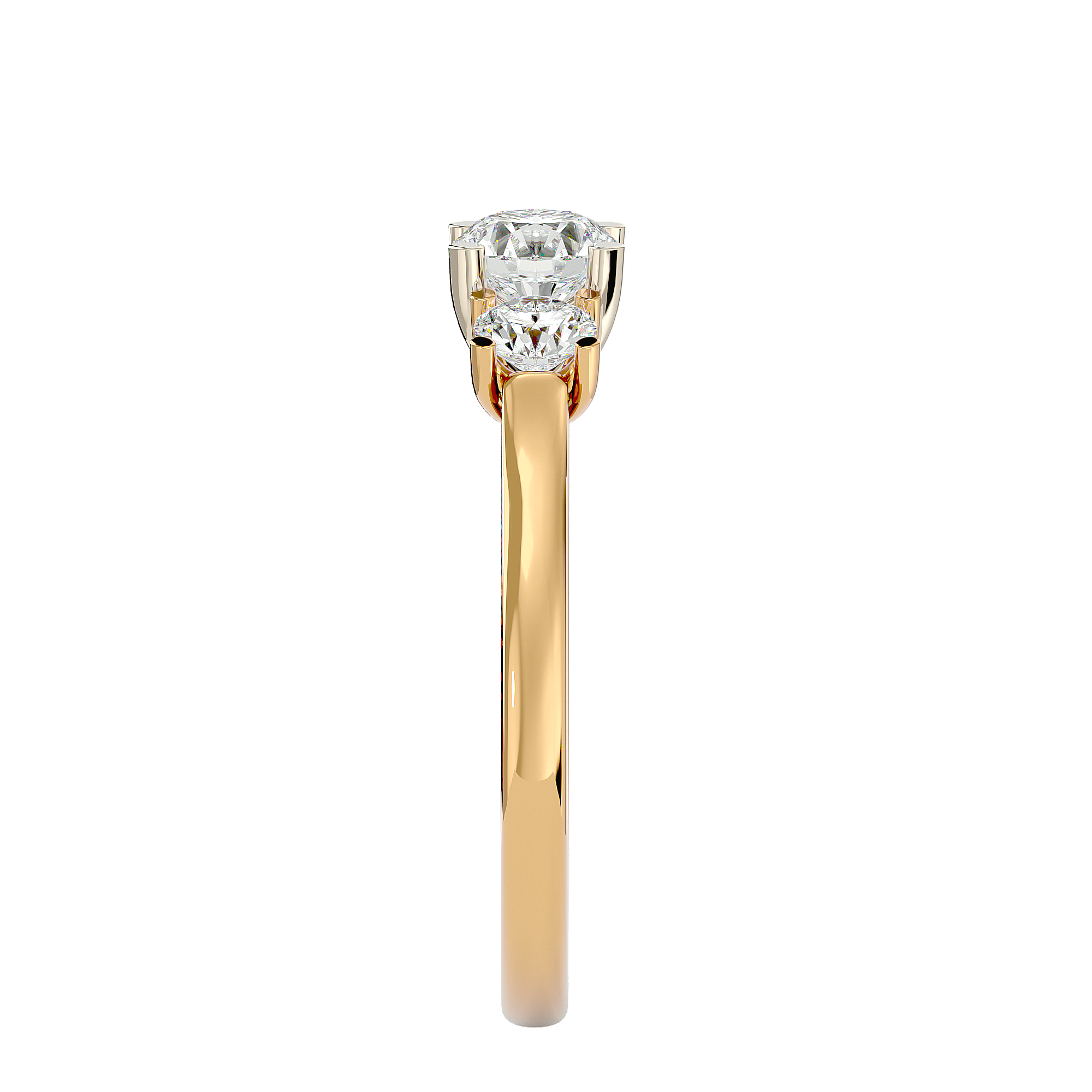1 ctw Round Three Stone Lab Grown Diamond Ring