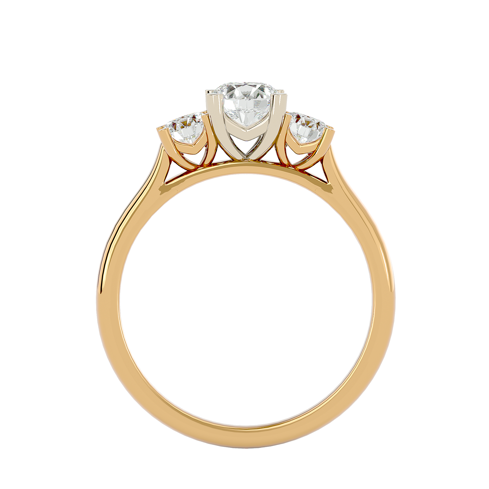 1 ctw Round Three Stone Lab Grown Diamond Ring