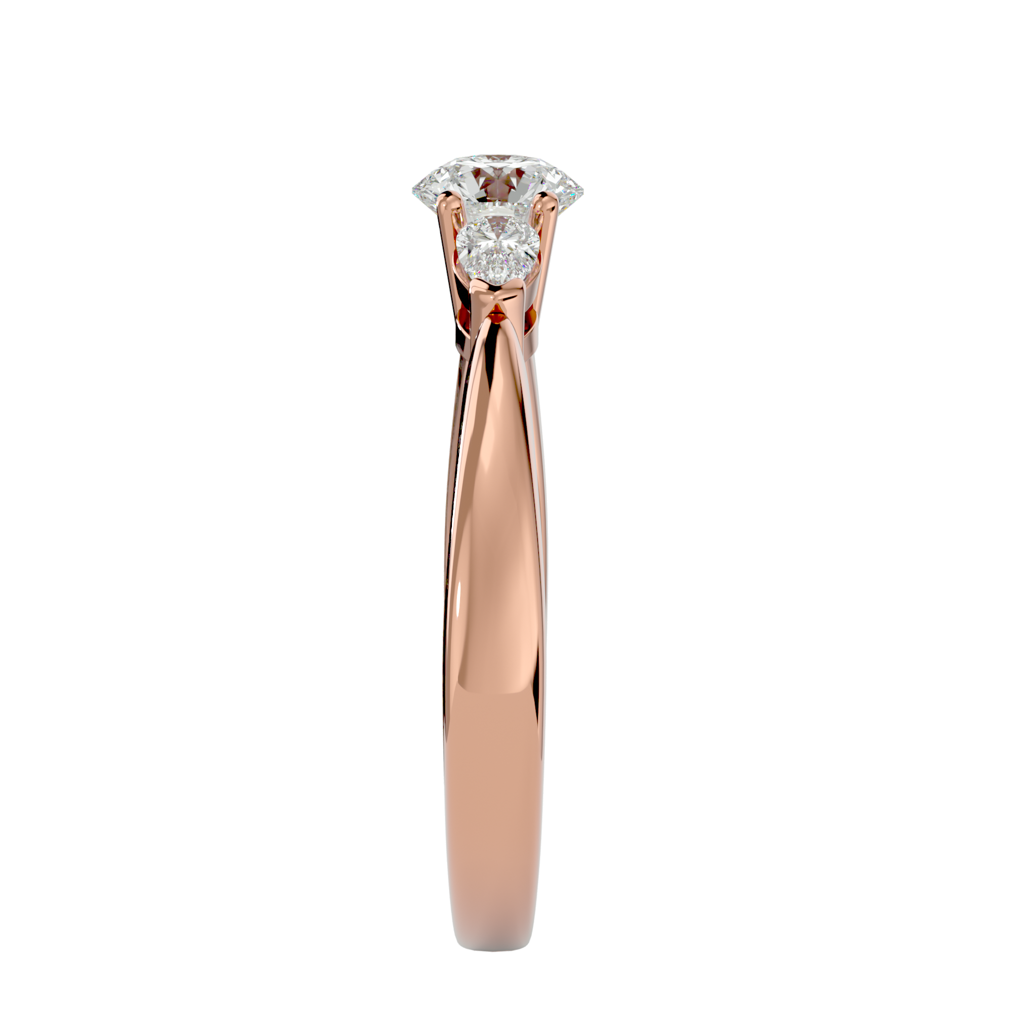 1 ctw Round Three Stone Lab Grown Diamond Ring