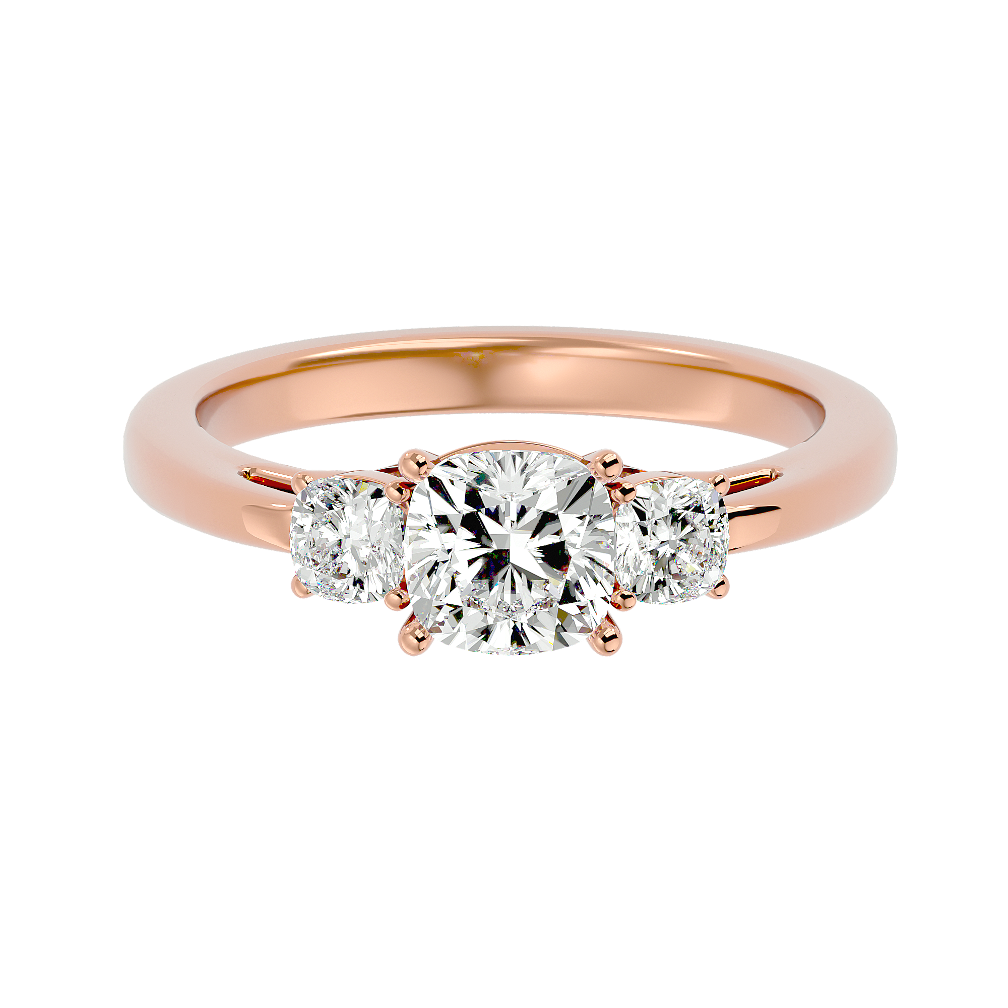 1 3/4 ctw Round Three Stone Lab Grown Diamond Ring
