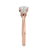 1 3/4 ctw Round Three Stone Lab Grown Diamond Ring