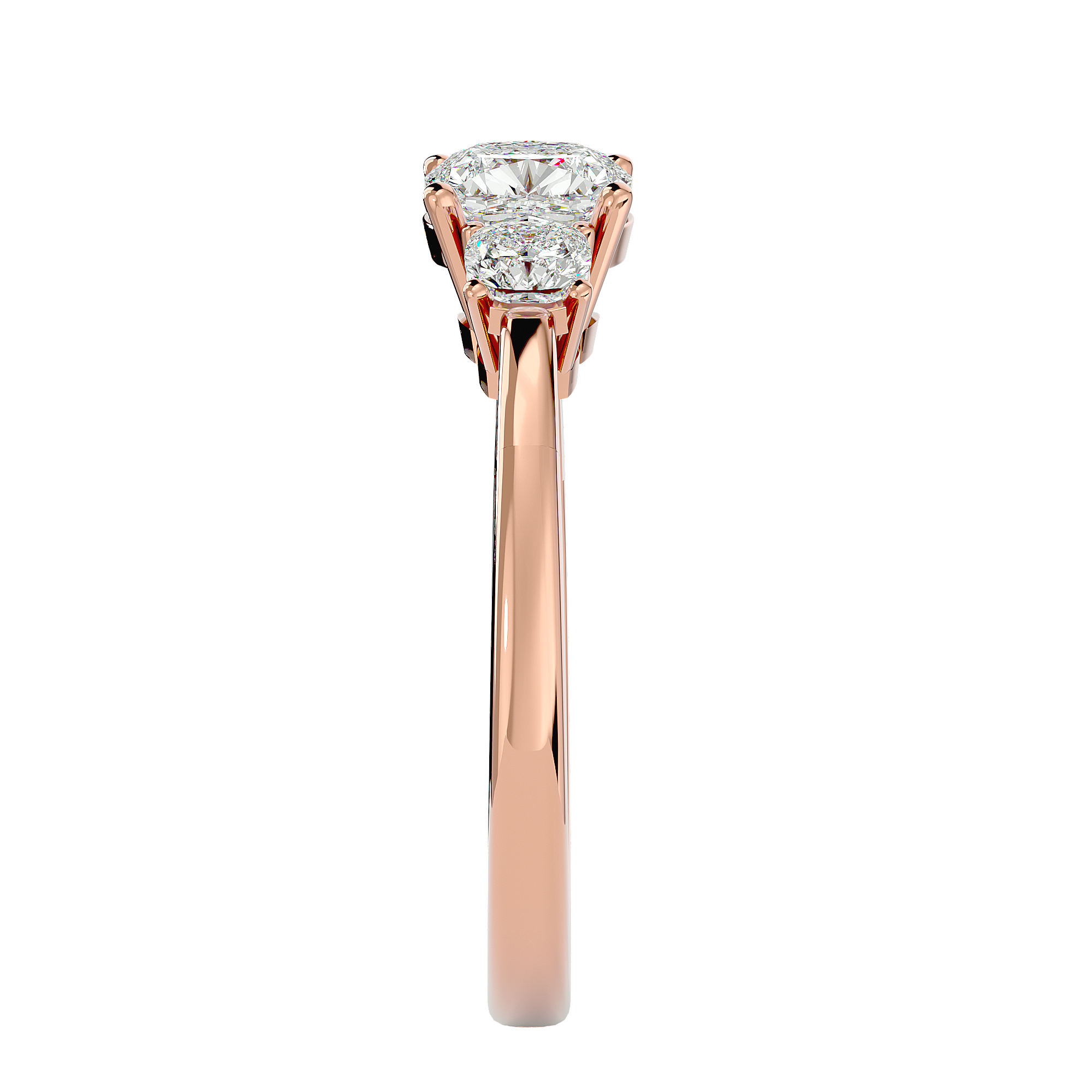 1 3/4 ctw Round Three Stone Lab Grown Diamond Ring